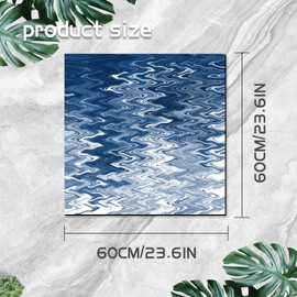 Leniutor 23.6" x 23.6" Washer and Dryer Covers for the Top, Grip Ironing Mat, Portable Ironing Roaster Pad, Top of Washer, Dryer, Table Top, Countertop, Absorbent and Quick-drying (Blue Waves)