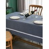 EHouseHome Heavy Duty Fabric Tablecloth with White Lace-Waterproof/Wrinkle Free/Stain Resistant/Oil
