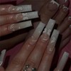 POKENGDA Prsess on Nails Long Coffin Fake Nails- French Press-On