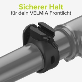 VELMIA Bicycle Light Holder Set for Front and Rear I Bicycle Lights I Replacement Holder Made of Rubber