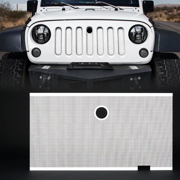 Xprite For 2007-2018 Jeep Wrangler JK Aluminum White Mesh Grille