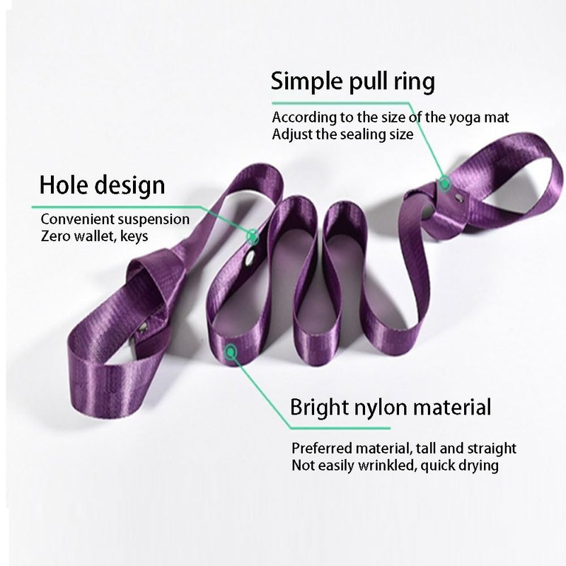 WIKEXINGLONGER Yoga Mat Carry Strap Adjustable Loops for all Mat