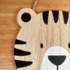 Darthome Hanging Tiger Head Plaque Wooden Childrens Bedroom Safari Animal