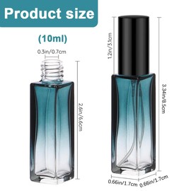 WUSJCOF 1 Stück nachfüllbarer tragbarer Parfümzerstäuber, Duftsprüher aus Glas für Reisen, Partys, Männer und Frauen (10 ml) (blauer Farbverlauf)