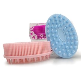 SLshiBo Silikon duş fırçası seti, kadınlar, erkekler, bebekler için banyo fırçası