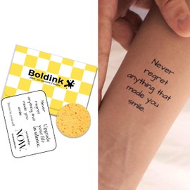 Boldink Temporary Tattoos, semi permanent tattoos, 15-day long lasting tattoo sticker, waterproof and anti-reflective, unique design（English phrases 4）