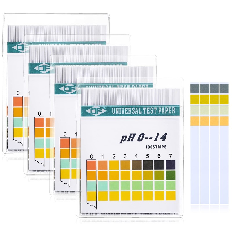 200 Strips Plastic Ph Test Strips, Universal Ph 0-14, Litmus