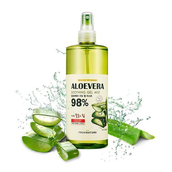 [FROMNATURE] Aloe Vera 98% "Moisture Soothing Gel Mist" - 13.5 fl oz. (400 ml) [Parebens FREE/Benzophenone FREE/Animal Oil FREE/Mineral Oil FREE]