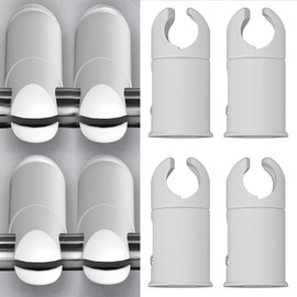 Clamp Brackets for Heated Towel Rail Radiators Flat & Curved (White, 25mm Tube Width)