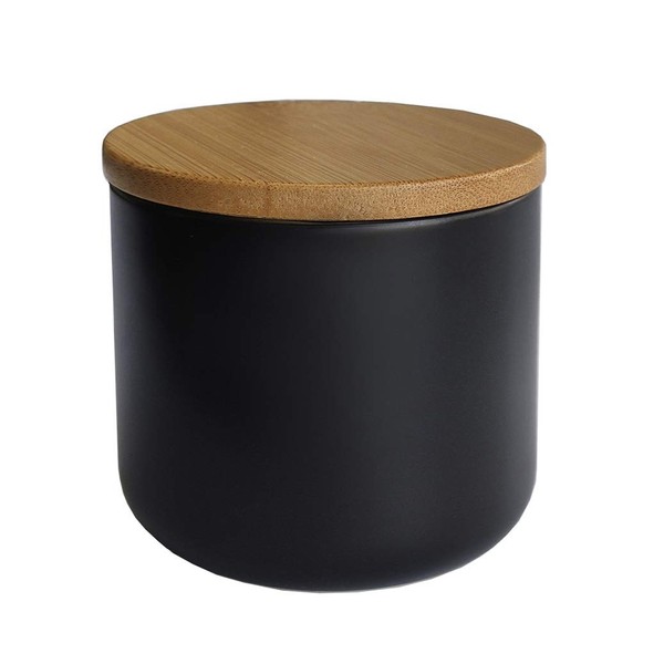 Ceramic Pure Color Sugar Bowl Spice Jar Storage Pot with
