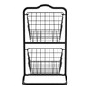 Oceanstar 2-Tier Storage Kitchen Wire Basket Stand, Black - 2FB1927