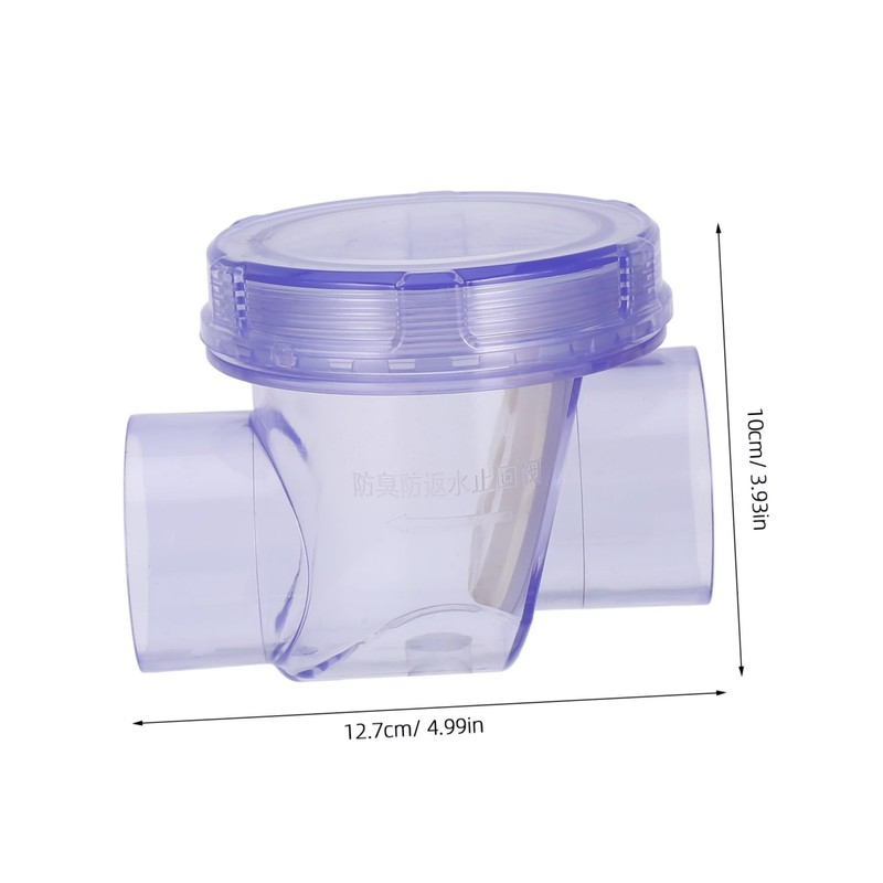 Operitacx Transparent PVC Check Valve Backflow Single Way Valve for