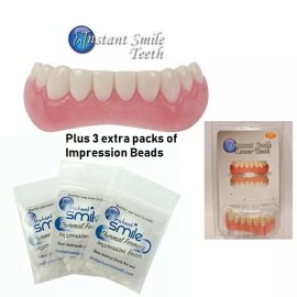 INSTANT SMILE LOWER VENEER TEETH by Billy Bob PLUS 3 FREE PKS IMPRESSION BEADS