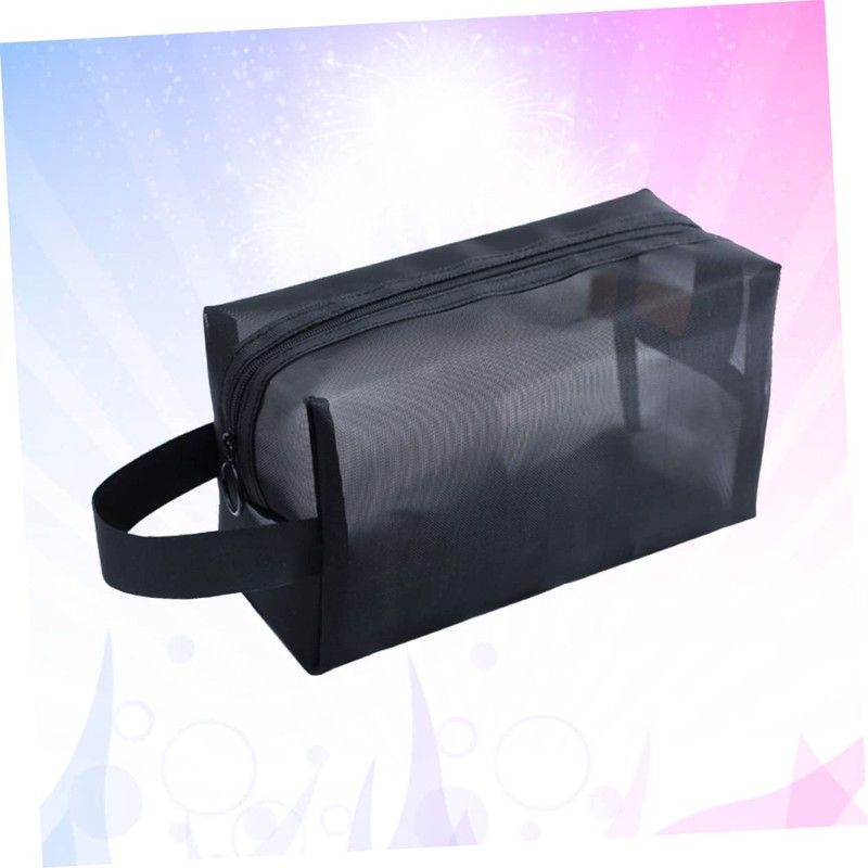 FOMIYES 6pcs Cosmetic Bag Mesh Makeup Travel Bag Zipper for