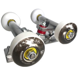 Warehouse Polished Trucks with 52mm Black Street Eagles Wheels & Bearings Combo - 5.5" Hanger 8.25" Axle (Set of 2)