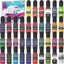 Epoxy  Pigment - 16 Colors Translucent  Colorant, Highly Concentrated  Dye for DIY  Making, AB  Coloring - 10ml - Colour: 36 Colors-6ml