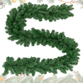 8.9FT Garland for Christmas Decorations, 10Pack Non-Lit Soft Green Holiday Decorations for Outdoor or Indoor Use, Premium Quality Christmas Garland Home Garden, Wedding Party Decorations