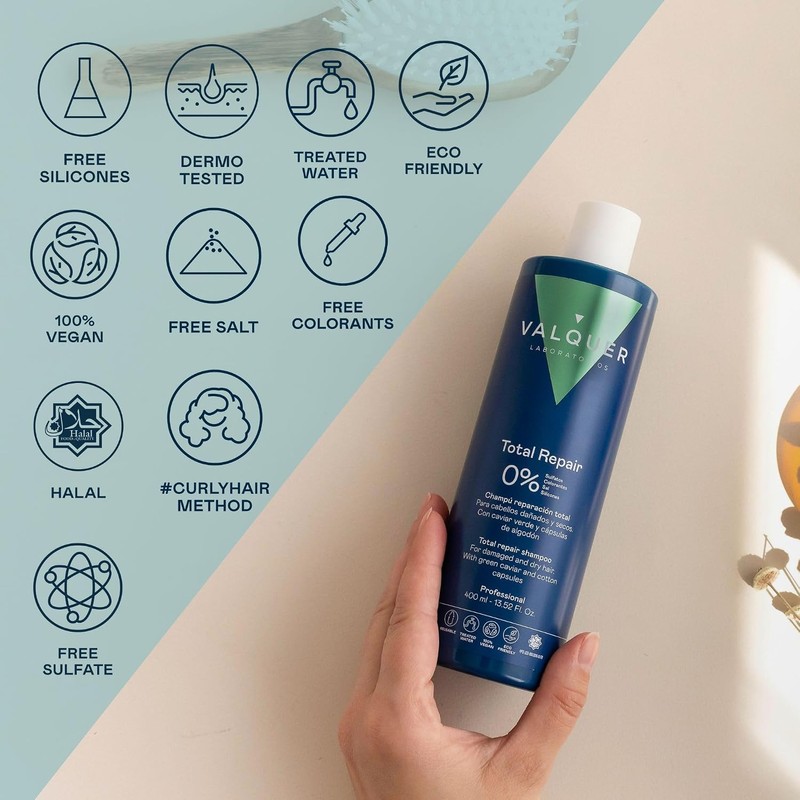 VALQUER Shampoo Total Repair Zero Vegano 1 L