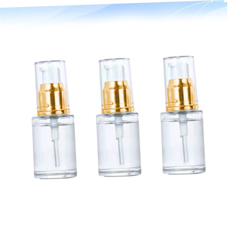 OHPHCALL 3pcs Portable Essential Oil Bottle Empty Pump Cosmetic Bottles