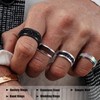 Kakonia 16Pcs Stainless Steel Fidget Rings for Men Women Stress