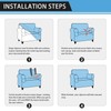 Single Sofa Cover Leather Look Chair Covers for Living Room