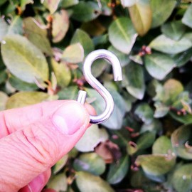 S Hook - Marine Grade 316 Stainless Steel 5/32" Thick Extra Strong S Shaped Hook Metal Hook for Hanging and Utility Use (10Pieces)