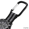 Klepher CB-A391-BKB Men's Pocket Watch, Carabiner Watch, Analog, Waterproof, Nylon