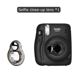 MUZIRI KINOKOO Fuji Instax Mini 11 Case, Mini 11 Accessories Bundle Fuji Instax Mini 11 Protective Case with Useful Accessories Camera Bag Kit, 6 Filter Lens and Selfie Lens-Black