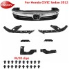 7 piezas para Honda CIVIC Sedán 2012 Frontal Cromo Parrilla
