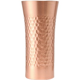 Hashimoto Metal HK-3 Pure Copper Tumbler, 11.8 fl oz (350 cc), Hammered Mat