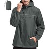 SWISSWELL Rain Jacket Men Waterproof Windbreaker, Lightweight Hooded Raincoat for