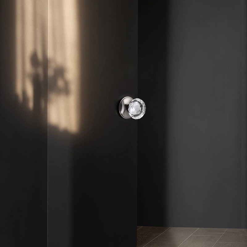 Probrico Diamond Crystal Style Half Dummy Door Knobs 3 Pack