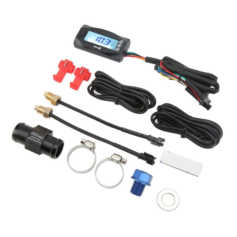 4 in 1 Water Oil Temperature Time Voltage Gauge LCD