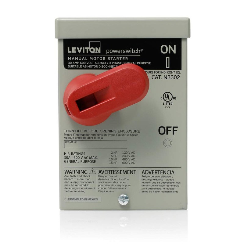 Leviton 30-Amp, 600 Volt, Toggle In Type 3R Enclosure Double-Pole,