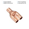 sourcing map Tee Y Type Copper Fitting Welding Joint Split