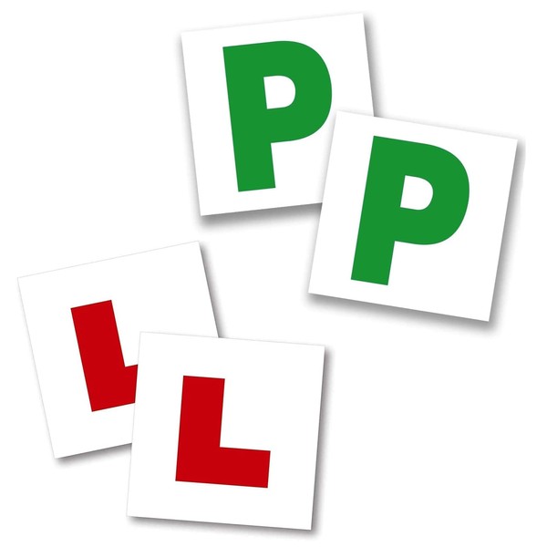 plastific Pack of 4 Magnetic P & L Plates Sticker