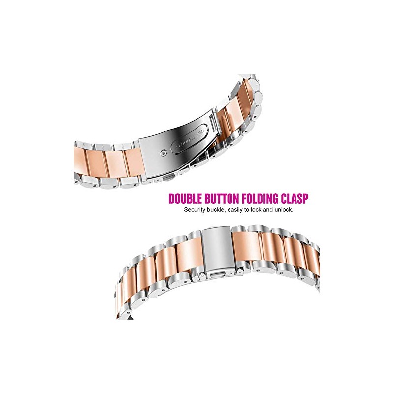 for Garmin Venu Band, LvBu Quick Release Stainless Steel Metal