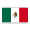Mexico Mexican Flag car Bumper Sticker Decal 5" x 3"