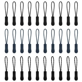 TRKETK 30 Pcs Zipper Pulls, Zip Slider Zip Tags Cord Pulls Non-Slip Zipper Tags Universal Replacement Zipper Extension Zipper Pull for Backpacks, Suitcases, Tents, Trolley Cases, Jackets