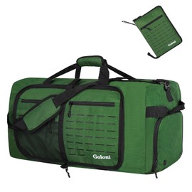 Foldable Travel Duffle Bag,Duffle Bag with Shoes Compartment and Adjustable Strap,Large Packable Travel Bags for Men Women,Waterproof Duffel Bag