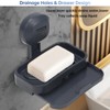 VirtuGro 2Pcs Suction Soap Dishes for Shower Soap Holder No