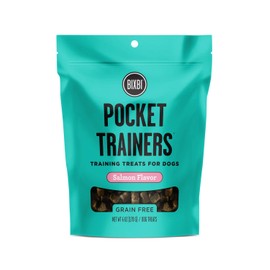 BIXBI Pocket Trainers, Salmon (6 oz, 1 Pouch) - Small Training Treats for Dogs - Low Calorie and Grain Free Dog Treats, Flavorful Pocket Size Healthy and All Natural Dog Treats