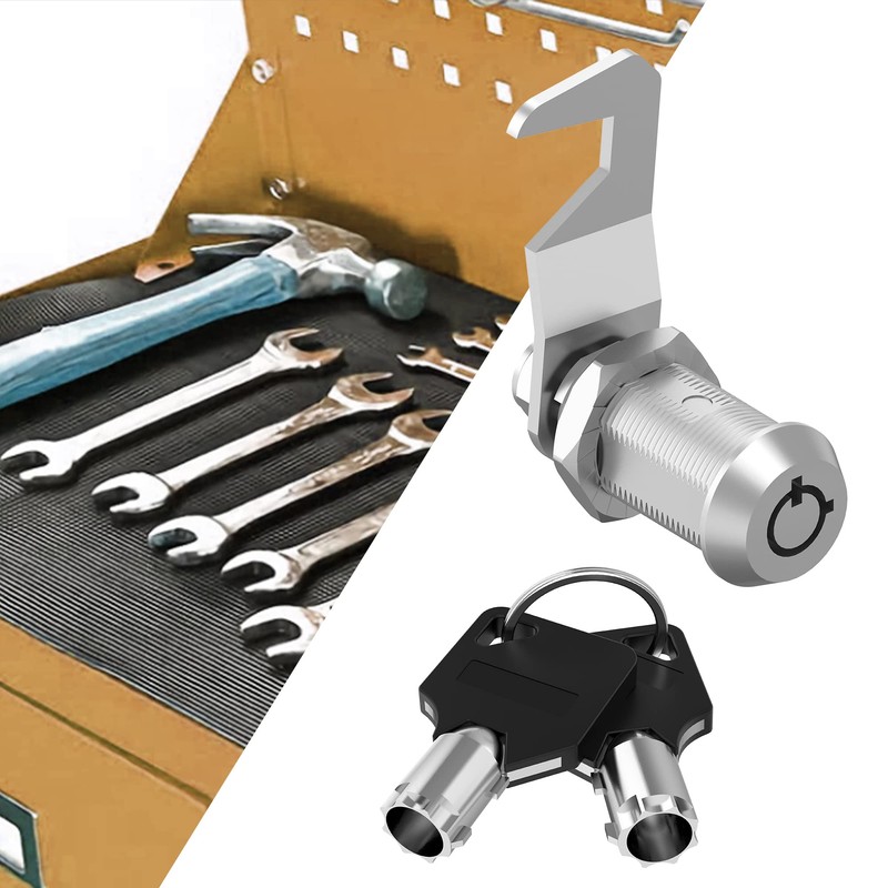 WIMNISV 2 Pack 1-1/8 inch Toolbox Lock Replacement Lock, Tubular