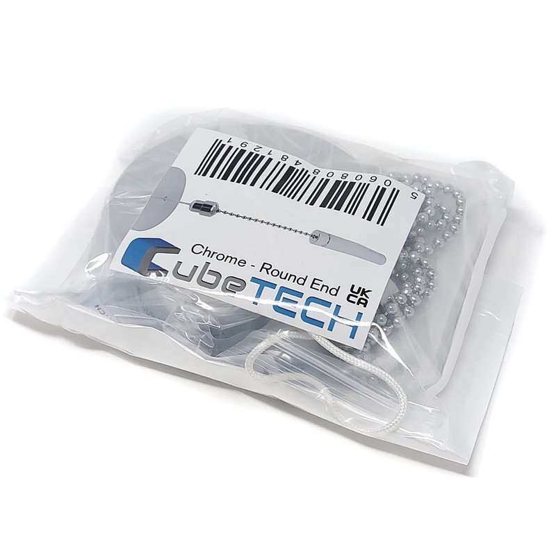 CubeTECH Bathroom Light Pull Cord and Fitting Kit - Chrome