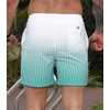 Curluriy Swimming Shorts for Men Beach Shorts Colour Gradient Board