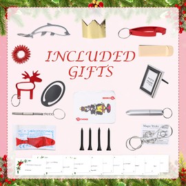 FunsLane 12 Pack 10" Christmas Non-Snap Party Table Favors, Luxurious Red & White Snowflake Design Party Table Favors with Party Hat, Joke & Xmas Gift for Kids Christmas Parties Dinners and Holidays