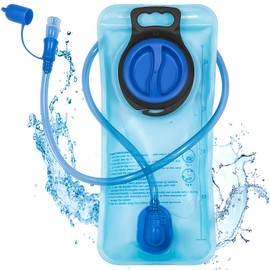 CasaCulina 2L Hydration Bladder, Water Bladder for Hiking Backpack, Leak Proof Water Reservoir Storage Bag, BPA-Free Hydration Pack Replacement for Cycling, Hiking, Camping, Hunting, Running, Blue