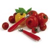Norpro Descorazonador de Frutas de Acero Inoxidable, Rojo y Acero