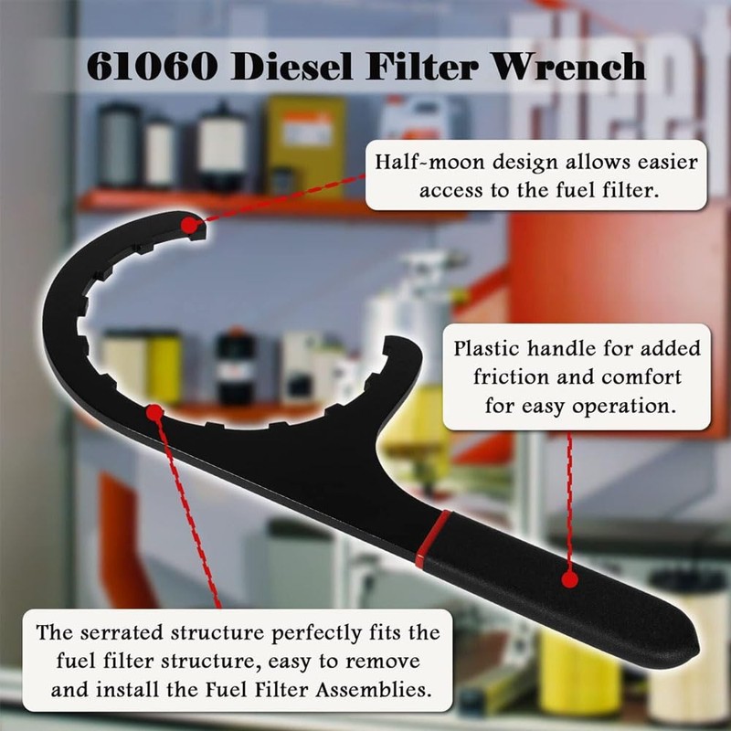 VISVIC 61060 Diesel Fuel Filter Wrench Oil Filter Removal Tool