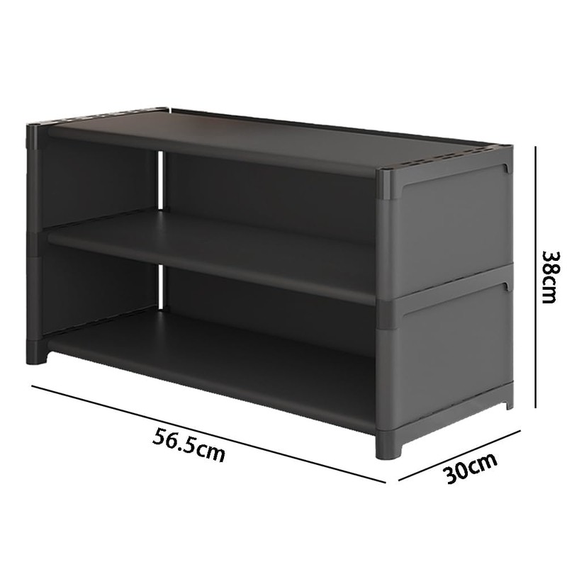 Dormitory Shoe Rack, 3-Tier Small Shoe Rack for Closet and